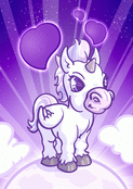 Licorne mignonne et coeurs scintillants